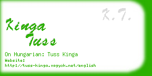 kinga tuss business card